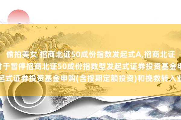 偷拍美女 招商北证50成份指数发起式A,招商北证50成份指数发起式C: 对于暂停招商北证50成份指数型发起式证券投资基金申购(含按期定额投资)和挽救转入业务的公告