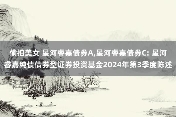 偷拍美女 星河睿嘉债券A,星河睿嘉债券C: 星河睿嘉纯债债券型证券投资基金2024年第3季度陈述