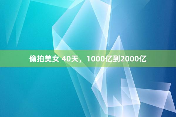 偷拍美女 40天，1000亿到2000亿