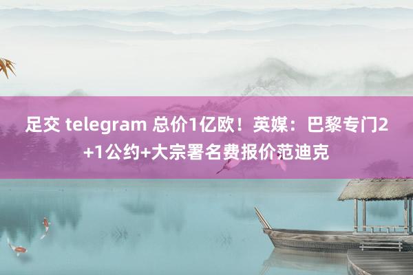 足交 telegram 总价1亿欧！英媒：巴黎专门2+1公约+大宗署名费报价范迪克