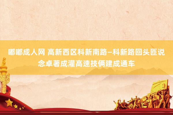 嘟嘟成人网 高新西区科新南路—科新路回头匝说念卓著成灌高速技俩建成通车