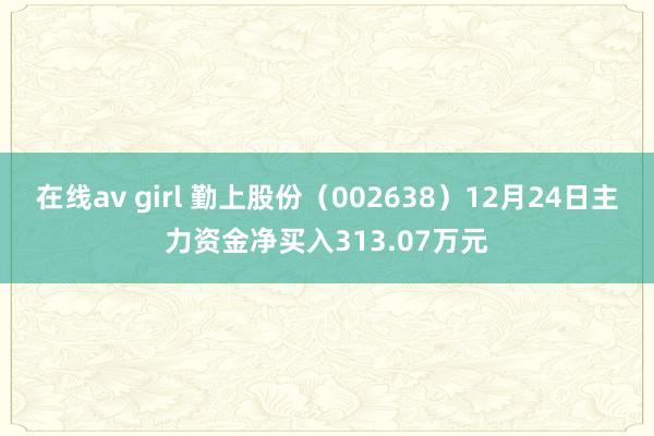 在线av girl 勤上股份（002638）12月24日主力资金净买入313.07万元