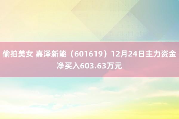 偷拍美女 嘉泽新能（601619）12月24日主力资金净买入603.63万元