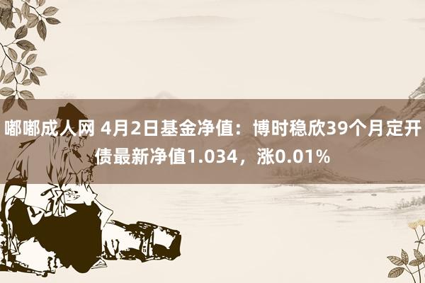 嘟嘟成人网 4月2日基金净值：博时稳欣39个月定开债最新净值1.034，涨0.01%