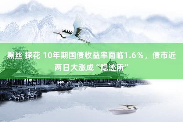 黑丝 探花 10年期国债收益率面临1.6％，债市近两日大涨成“隐迹所”