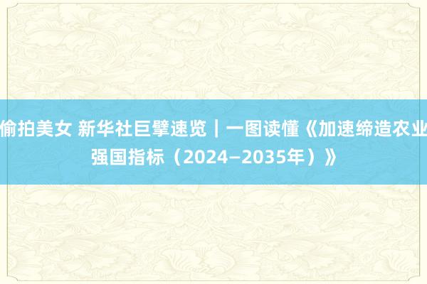 偷拍美女 新华社巨擘速览｜一图读懂《加速缔造农业强国指标（2024—2035年）》