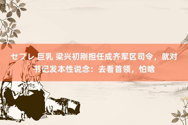 セフレ 巨乳 梁兴初刚担任成齐军区司令，就对书记发本性说念：去看首领，怕啥