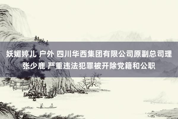 妖媚婷儿 户外 四川华西集团有限公司原副总司理张少鹿 严重违法犯罪被开除党籍和公职