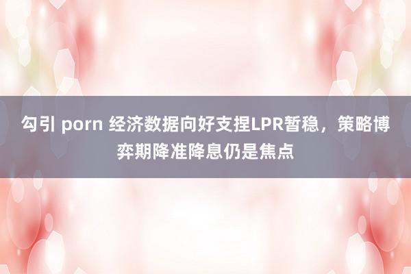 勾引 porn 经济数据向好支捏LPR暂稳，策略博弈期降准降息仍是焦点