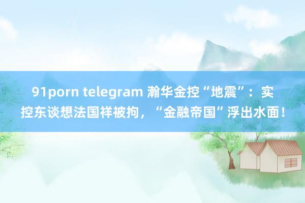 91porn telegram 瀚华金控“地震”：实控东谈想法国祥被拘，“金融帝国”浮出水面！