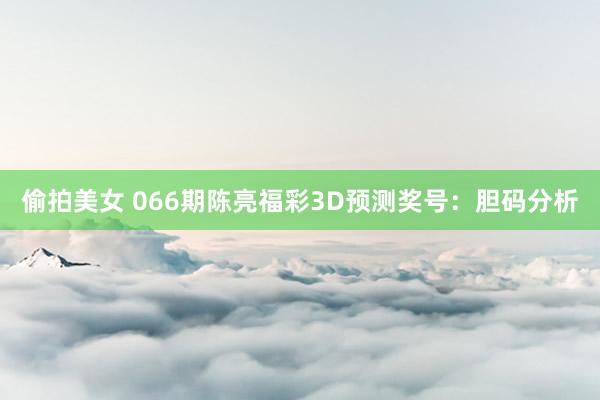 偷拍美女 066期陈亮福彩3D预测奖号：胆码分析
